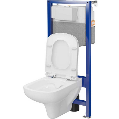 CERSANIT Zestaw podtynkowy AQUA PLUS mechaniczny z miską COLOUR i deską S701-817